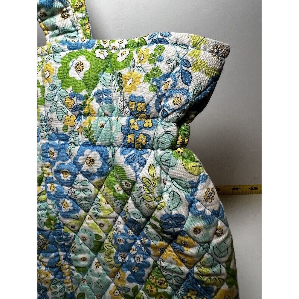 VERA BRADLEY Green Yellow Blue Petals Quilted Floral Tote Shoulder Bag Purse - Picture 4 of 11